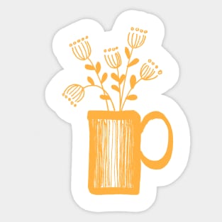 Plant2 Orange - Full Size Image Sticker